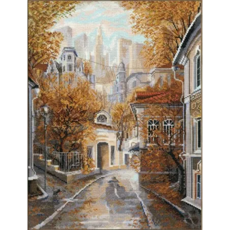 Kreuzstichset "Der Meister und die Katze" 29,6x39 cm S/GM060