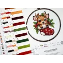 Kreuzstich-Set mit Reifring "Santa's Surprise" 13,5x15cm SBC236