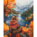 Алмазная живопись на подрамнике 40x50 см Осенняя гармония DP404