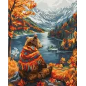 Diamantmalerei auf Keilrahmen 40x50 cm Herbstharmonie DP404