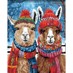 (Discontinued) Diamond painting with subframe 40x50 cm   Lamas DP407