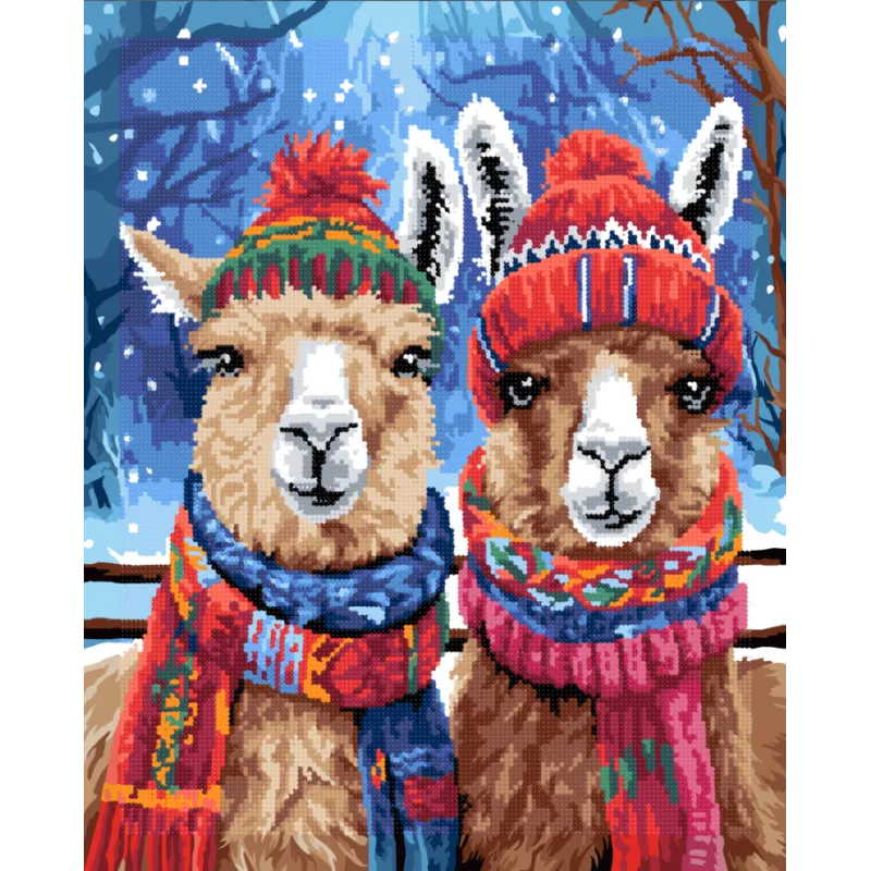 (Discontinued) Diamond painting with subframe 40x50 cm   Lamas DP407