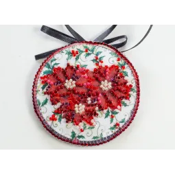 Dekoravimo rinkinys Raudonasis kardinolas (Žiemos pasaka) 13.2x6.6 cm AABT-035