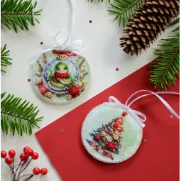 Dekoravimo rinkinys Šventinė gyvatė (Žiemos pasaka) 13.2x6.6 cm AABT-028