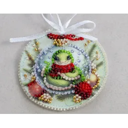 Dekorationsset Festliche Schlange (Wintermärchen) 13.2x6.6 cm AABT-028