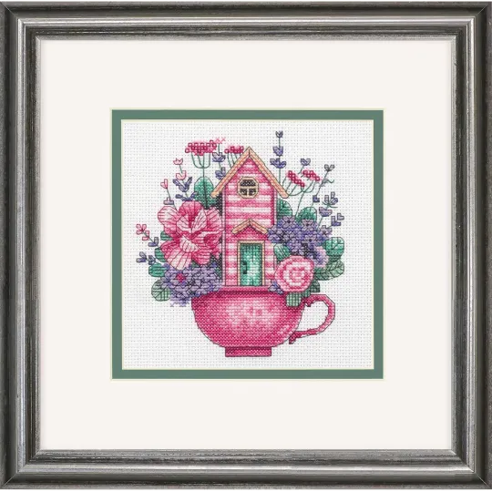 Cross Stitch Kit Teacup House D70-65232