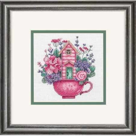 Cross Stitch Kit Teacup House D70-65232