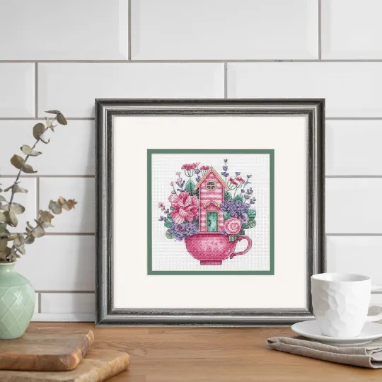 Cross Stitch Kit Teacup House D70-65232