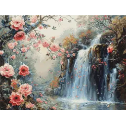 Kit de point de croix "Cascade cristalline" 26,5x20cm SG708