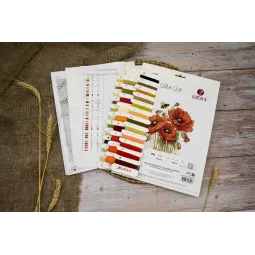 Cross Stitch Kit "The Splendor of Summer Poppies" 24,5x27cm SB7042