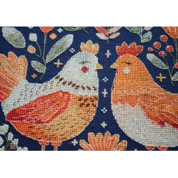 Kreuzstich-Kits Beste Hühnerfreunde (Deko-Szenen) 23x23 cm AAH-247