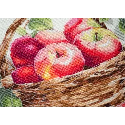 Kits de point de croix - Pommes en vrac (Scènes déco) 23x22 cm AAH-250