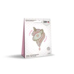 Набор для вышивания крестиком KLART "Брошь. Розовый единорог" KL10-007