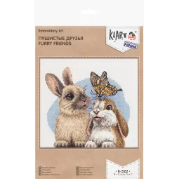 Kryželio siuvinėjimo rinkinys KLART "Pūkuoti draugai" KL8-522