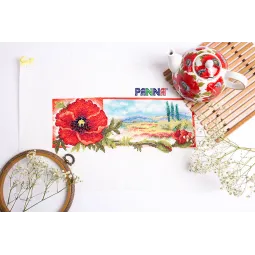 Kit de point de croix PANNA "Le rouge de l'aube" PC-7038