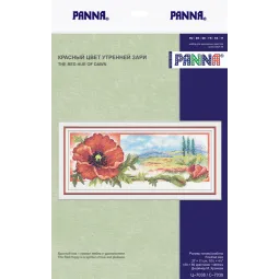 Kryželių siuvinėjimo rinkinys PANNA "Raudonas aušros atspalvis" PC-7038