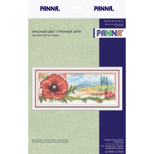 Набор для вышивания крестом PANNA "Красная дымка рассвета" PC-7038