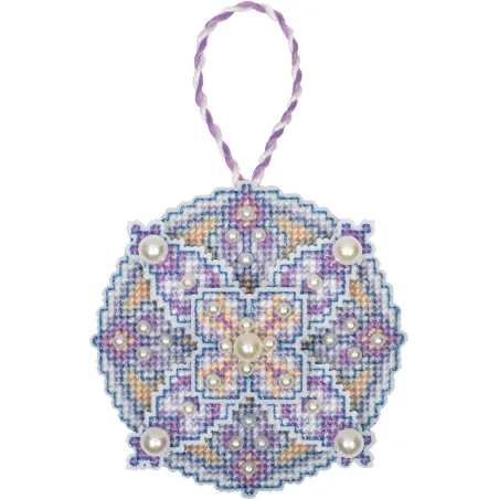 Набор для вышивания крестиком PANNA «Рождественская игрушка. Фиолетовый шар» PIG-7366