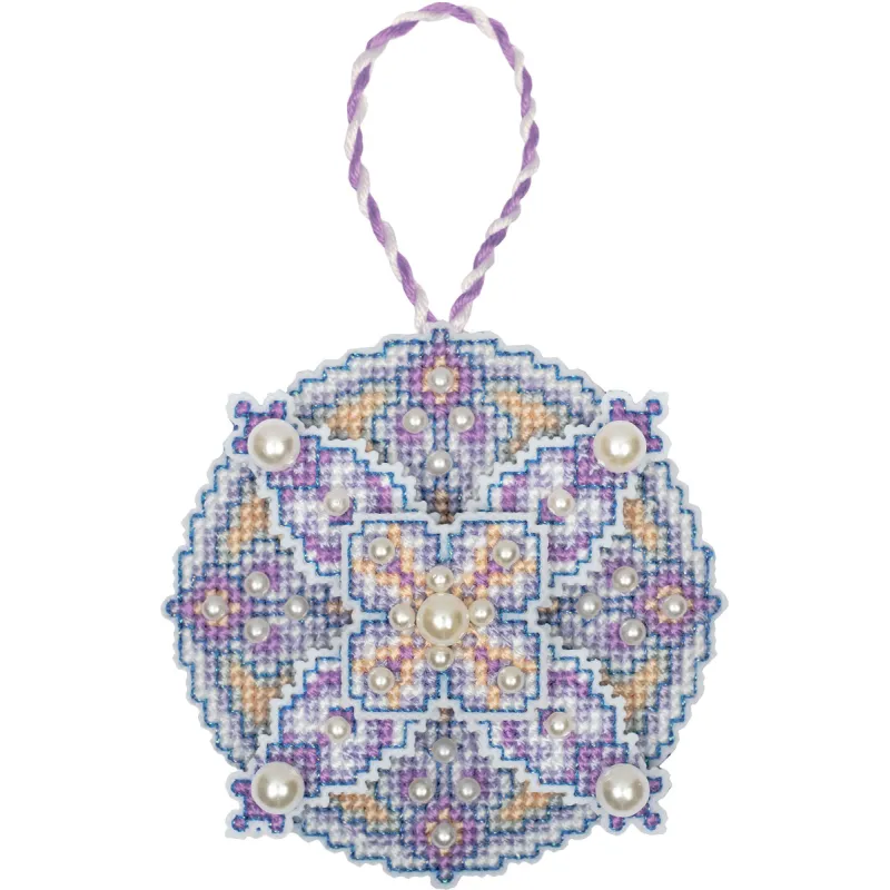 Набор для вышивания крестиком PANNA «Рождественская игрушка. Фиолетовый шар» PIG-7366