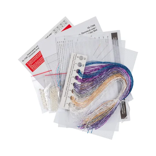 Набор для вышивания крестиком PANNA «Рождественская игрушка. Фиолетовый шар» PIG-7366