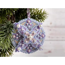 Cross stitch kit PANNA "Christmas toy. Purple ball" PIG-7366