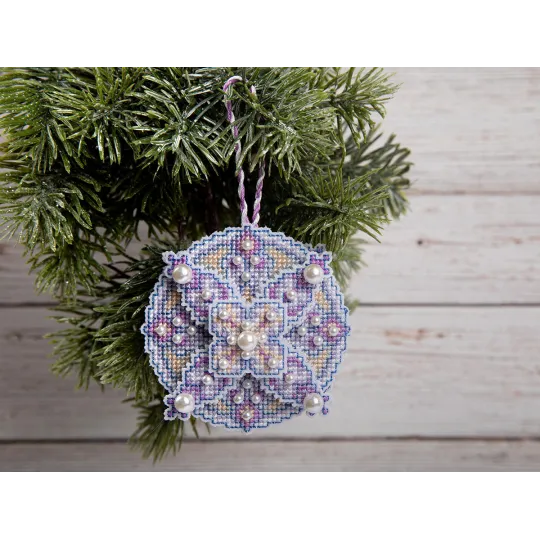 Набор для вышивания крестиком PANNA «Рождественская игрушка. Фиолетовый шар» PIG-7366