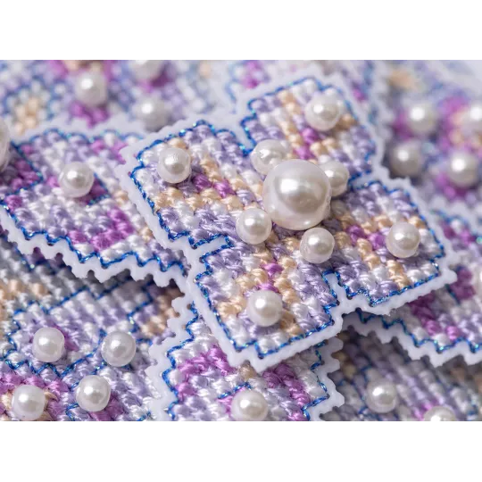 Набор для вышивания крестиком PANNA «Рождественская игрушка. Фиолетовый шар» PIG-7366