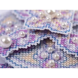 Kreuzstich-Set PANNA "Weihnachtsspielzeug. Lila Kugel" PIG-7366