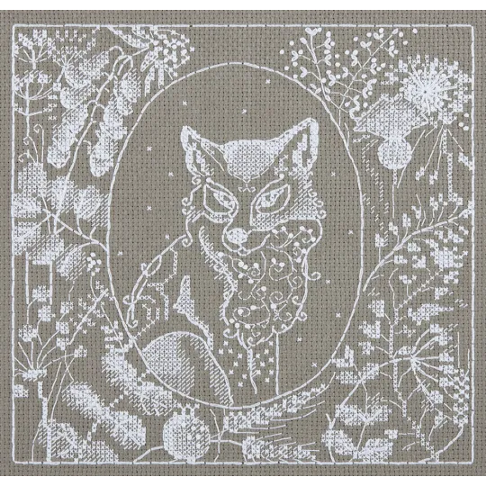 Cross stitch kit "White lace. Fox" PJ-1950