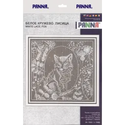 Kryželiu siuvinėjimo rinkinys PANNA "Balta nėriniai. Lapė" PJ-1950