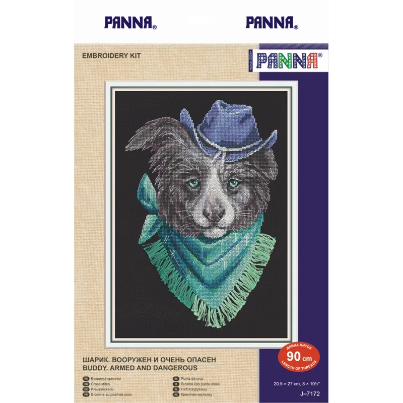 Kreuzstich-Set PANNA "Kumpel. Bewaffnet und gefährlich" PJ-7172