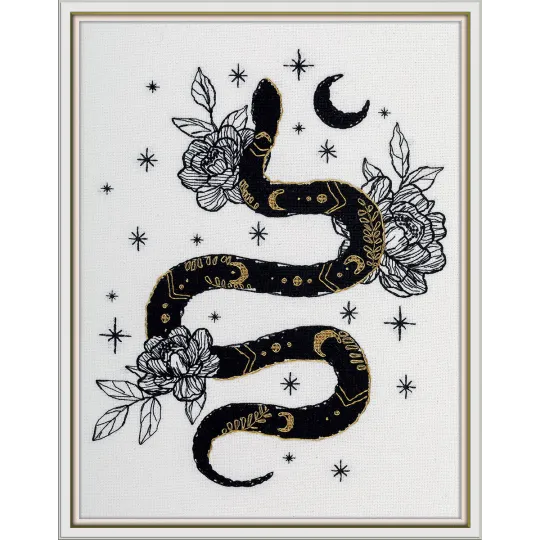 Набор для вышивания крестом PANNA "Black Gold. Snake" PJ-7477