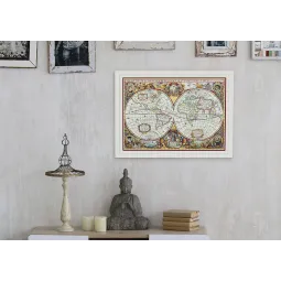Kryželiu siuvinėjimo rinkinys PANNA "Geografinis pasaulio žemėlapis" PPZ-1842