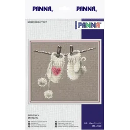Kryželių siuvinėjimo rinkinys PANNA "Pirštinės" PZM-7068