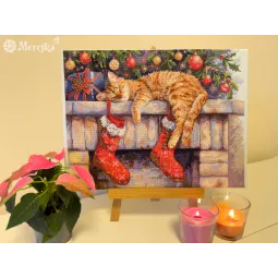 Набор для вышивания крестиком "Помощник Санты" 30x39 см SK264