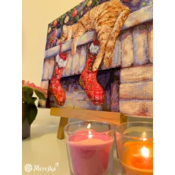 Kryželiu siuvinėjimo rinkinys "Santa's Helper" 30x39 cm SK264