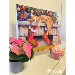 Kryželiu siuvinėjimo rinkinys "Santa's Helper" 30x39 cm SK264