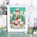 Hauptperlen-Stickset Besuch bei den Zwergen (Wintermärchen) 27x38 cm AAB-827