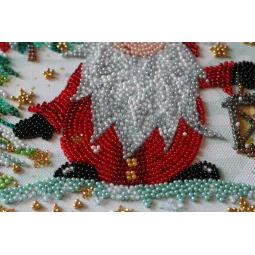 Основной набор для вышивания бисером Визит к гномам (зимняя сказка) 27x38 см AAB-827