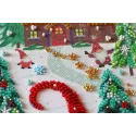 Hauptperlen-Stickset Besuch bei den Zwergen (Wintermärchen) 27x38 cm AAB-827