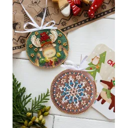 Dekoravimo rinkinys - Kalėdinės lemputės (Žiemos pasaka) 13.2x6.6 cm AABT-014