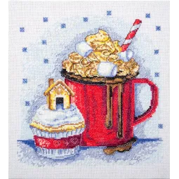 Kryželiu siuvinėjimo rinkiniai - Kalėdinė svajonė (Žiemos pasaka) 21x22 cm AAH-140