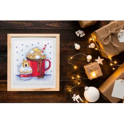 Kryželiu siuvinėjimo rinkiniai - Kalėdinė svajonė (Žiemos pasaka) 21x22 cm AAH-140