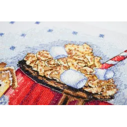 Kryželiu siuvinėjimo rinkiniai - Kalėdinė svajonė (Žiemos pasaka) 21x22 cm AAH-140