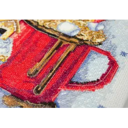 Kryželiu siuvinėjimo rinkiniai - Kalėdinė svajonė (Žiemos pasaka) 21x22 cm AAH-140