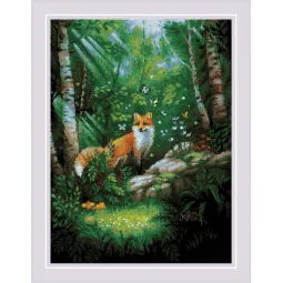 Kreuzstich-Set "Fuchs im Wald" 30x40 cm SR2251