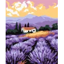 2024Paint by Numbers kit "Lavender landscape" 16.5x13 cm MINI319