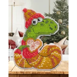 Cross stitch kit "Magnet. Snake with a heart" S1633