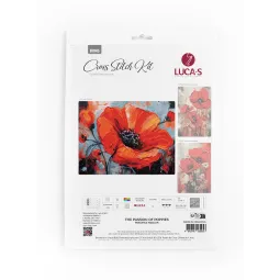 Kreuzstich-Set "Die Leidenschaft der Mohnblumen" 43x32cm SB7045