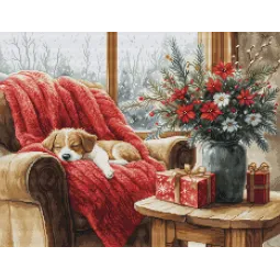 Cross Stitch Kit Gold "Christmas Moment" 37x29cm SB711